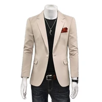 new style men slim fit fashion blazer suit jacket khaki red male blazers mens coat wedding dress plus size s 5xl