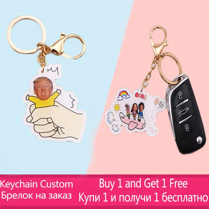 Двусторонний пользовательский брелок фото персонализированный подарок