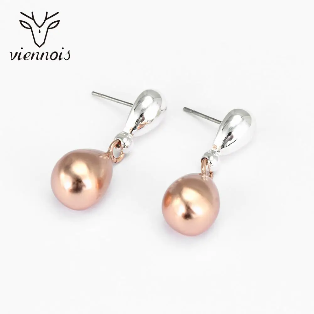 

Viennois Water Drop Earrings For Women Metal Rose Gold Earrings Women Stylish Lovely Jewelry