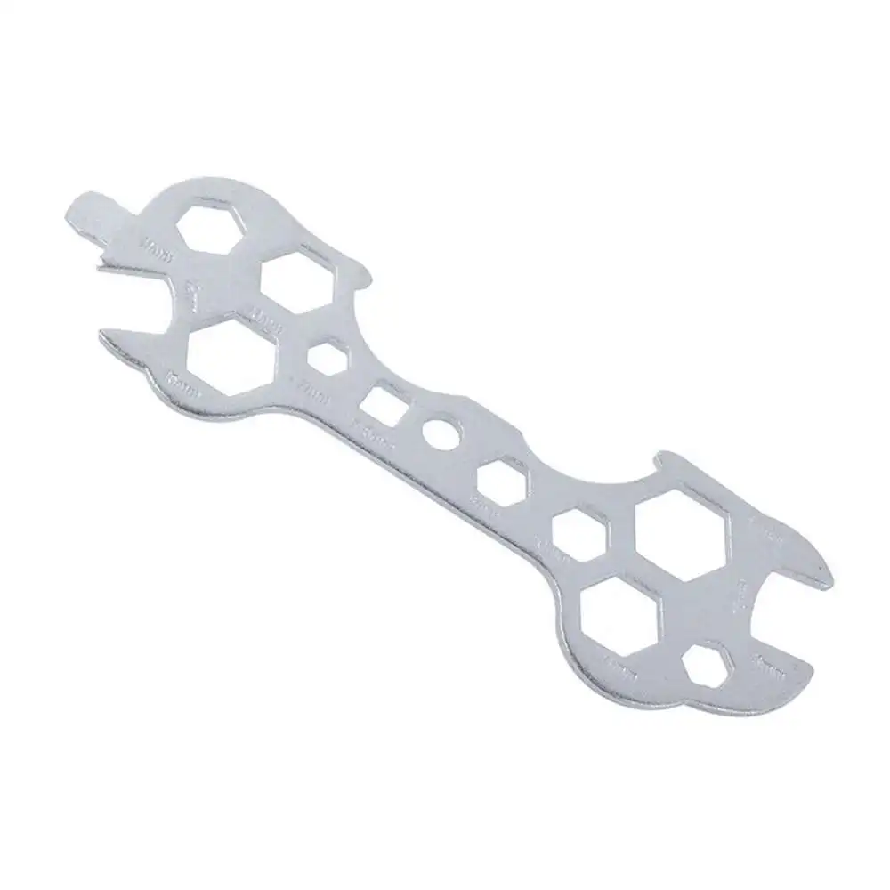 

2pcs Outdoor Portable Multi-functional Spanner Multi-hole Flat Hexagon Wrench Bicycle Repair Hand Tools