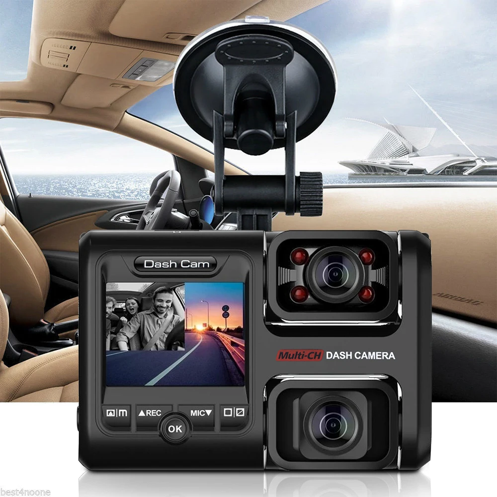 

Vehemo WiFi Car Dash Cam Auto video Recorder Gravity Sensor Loop Recording Dual Lens 2Inch Motion Detection Car DVR Camera