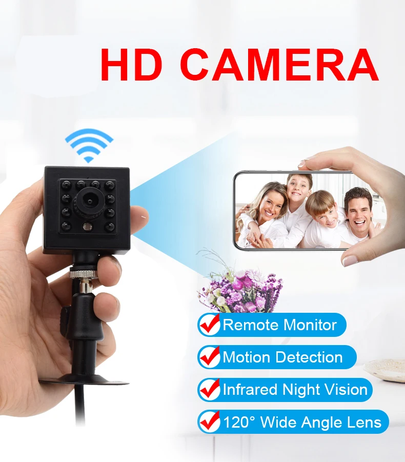 

OEM 2MP HD SD Card built-in Audio Video 940nm IR Night Vision Wifi Wireless Hidden IP Bird Nest Camera With Flexible StentsHot s