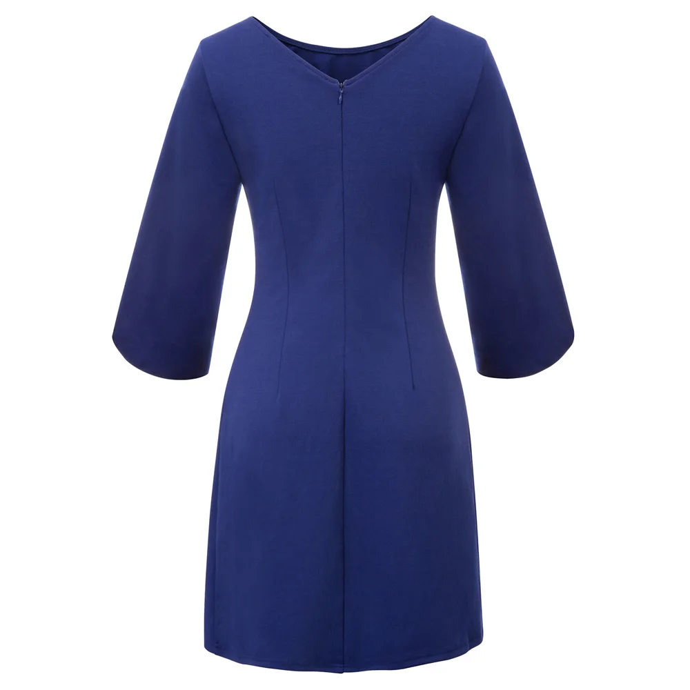 GK женское платье с рукавом три четверти v-образным вырезом и повседневное