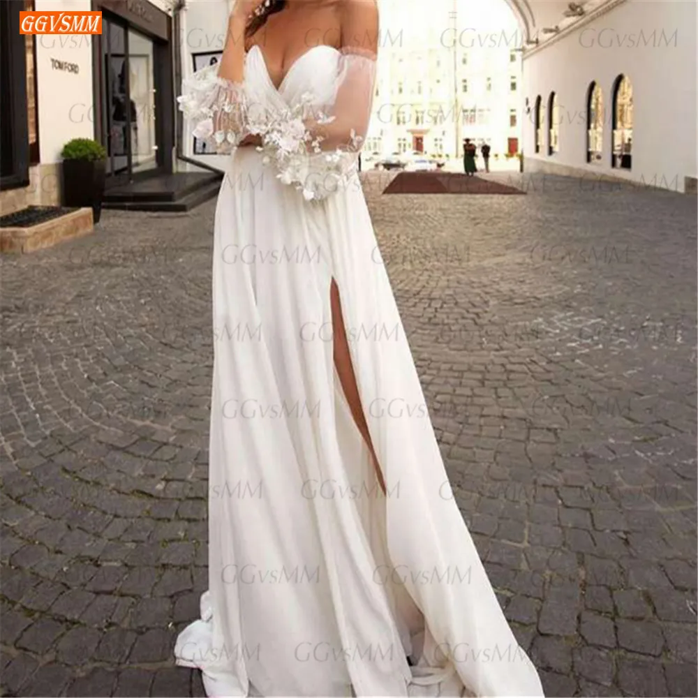 

Женское свадебное платье It's yiiya, белое кружевное платье трапециевидной формы с длинными рукавами-фонариками на лето 2021