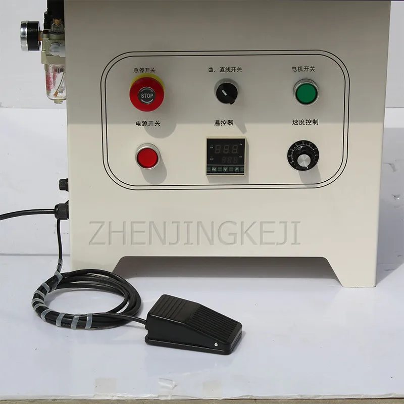 

Desktop Manual Edge Banding Machine 220V Multi-function Automatic Tape Breaking Double-sided Glue Coating Straight Edg Machiner