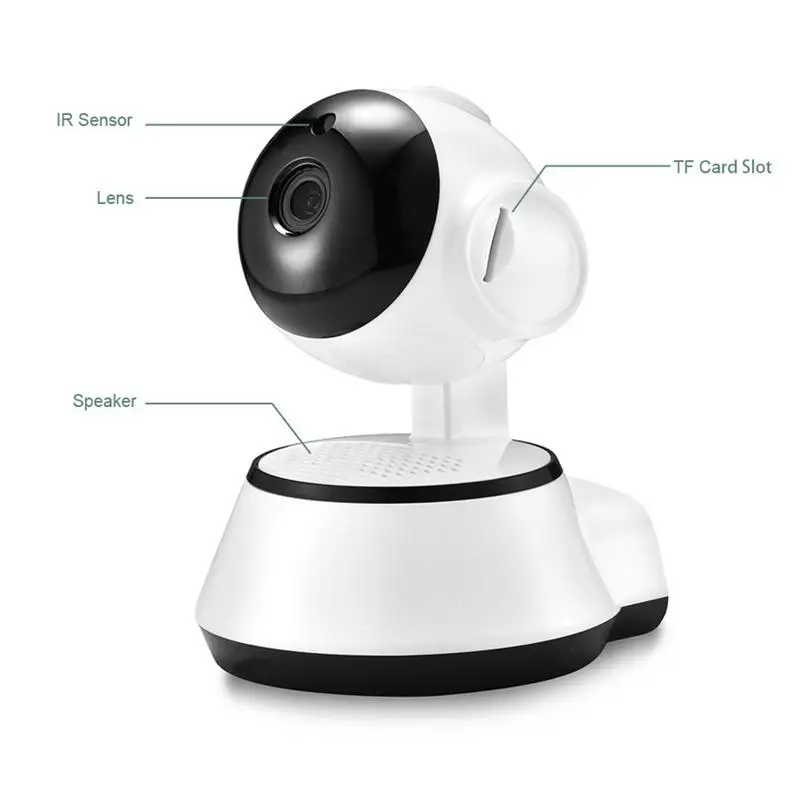 720P HD Wireless Wifi IP Camera Webcam Baby Pet Monitor CAM Pan Remote Home Security Network Night Vision With US Plug | Безопасность и