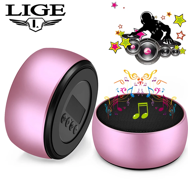 LIGE bluetooth динамик мини портативный беспроводной истинный 3D супер бас ткань |