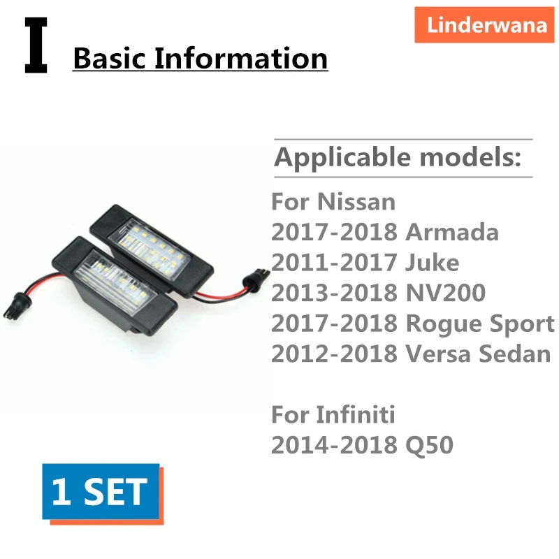 2 шт. светодиодсветодиодный подсветки для номерного знака 6500 К 12 В | Автомобили и