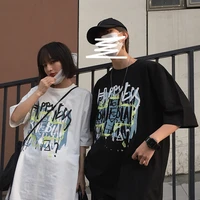 hip hop retro harajuku paint graffiti printed oversized t shirt female high street couple grunge graphic tee aesthetic goth tops
