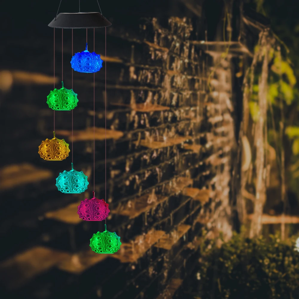 

Висит ветряной колокольчик с украшением в форме светильник на солнечной батарее Мощность светильник s светодиодный светильник на открытом ...