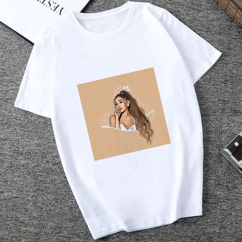 Женская футболка в стиле Харадзюку Ариана Гранде Готическая уличная одежда