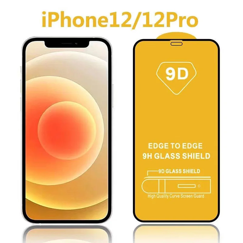 3Pcs 9D Закаленное стекло для iPhone 13 12 11 Mini Pro Max Защитная пленка для экрана X XR Xs 7 8 6 S Plus SE Полное покрытие