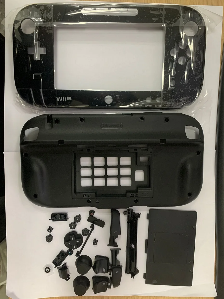 Оригинальный Новый чехол для Nintendo ii U gamepad черный с крышкой аккумулятора сменными