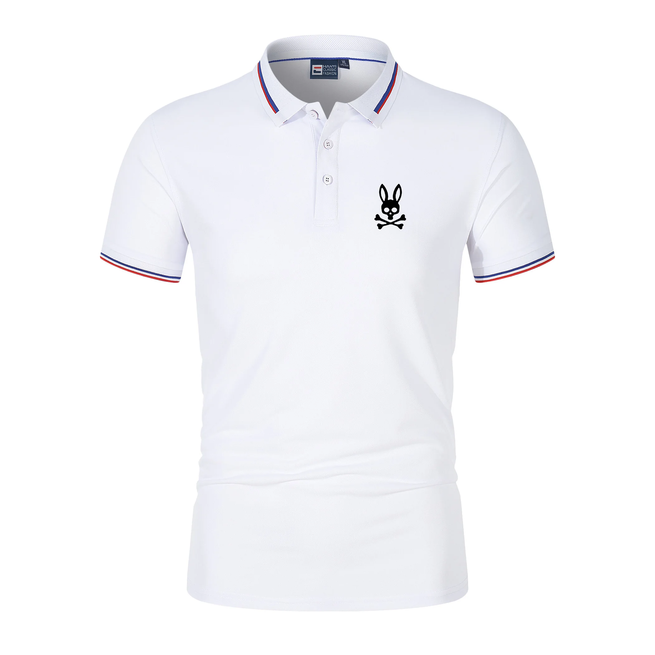 

Psycho Rabbit 2021 Summer Bunny Brand Mens Polos Mesh Breathable Polo Sports Shirt Casual Business Male Tops Tee Clothing