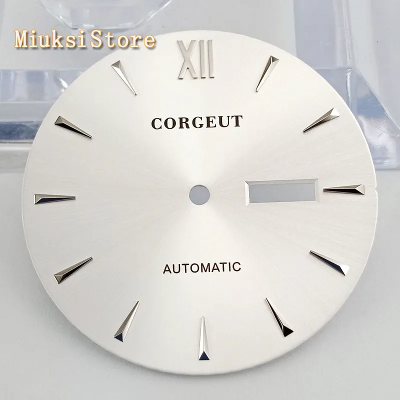 Мужские часы с автоматическим механизмом серебристо-черный циферблат 34 5 мм |