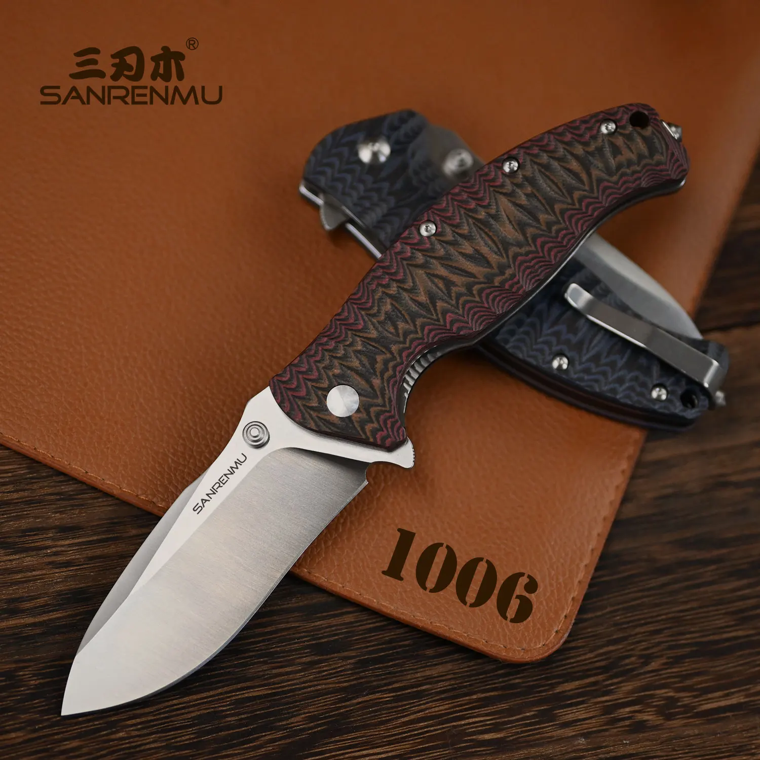 Карманный складной нож SANRENMU 1006/1005 клинок 14C28N/9cr14m походный охотничий спасательный