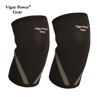 vigor power gear 7mm stiff neoprene knee supports power sports weight lifting strong sbr knee sleeves for fitness crossfit
