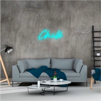 led aesthetic cute chill neon flex light sign for home room wall decor kawaii anime bedroom decoration mural
