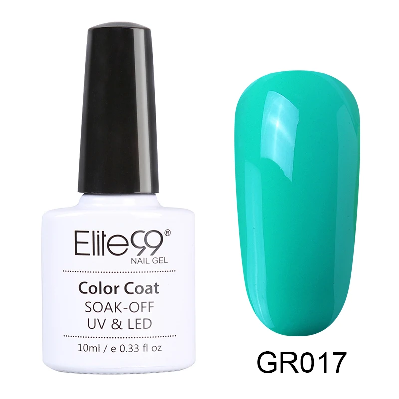 GR017 Elite99 10ml Avocado Gel Nail Polish Vernis Semi Permanant UV Nail Gel Primer Soak Off Nail Art Gel Varnish Gelpolish Manicure - Цвет: GR017