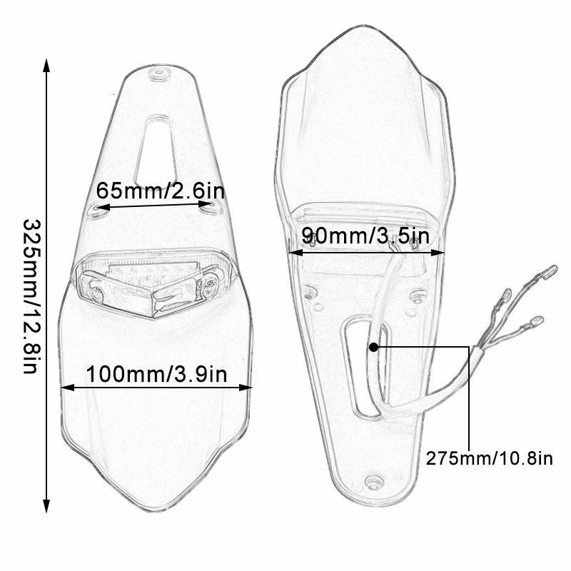 SPELAB 12V Motorcycle Rear Fender Light Motocross Enduro Mudguards For KTM XR250 XR400 XR650 WR250F WR450F CRF250X CRF450X CRF |