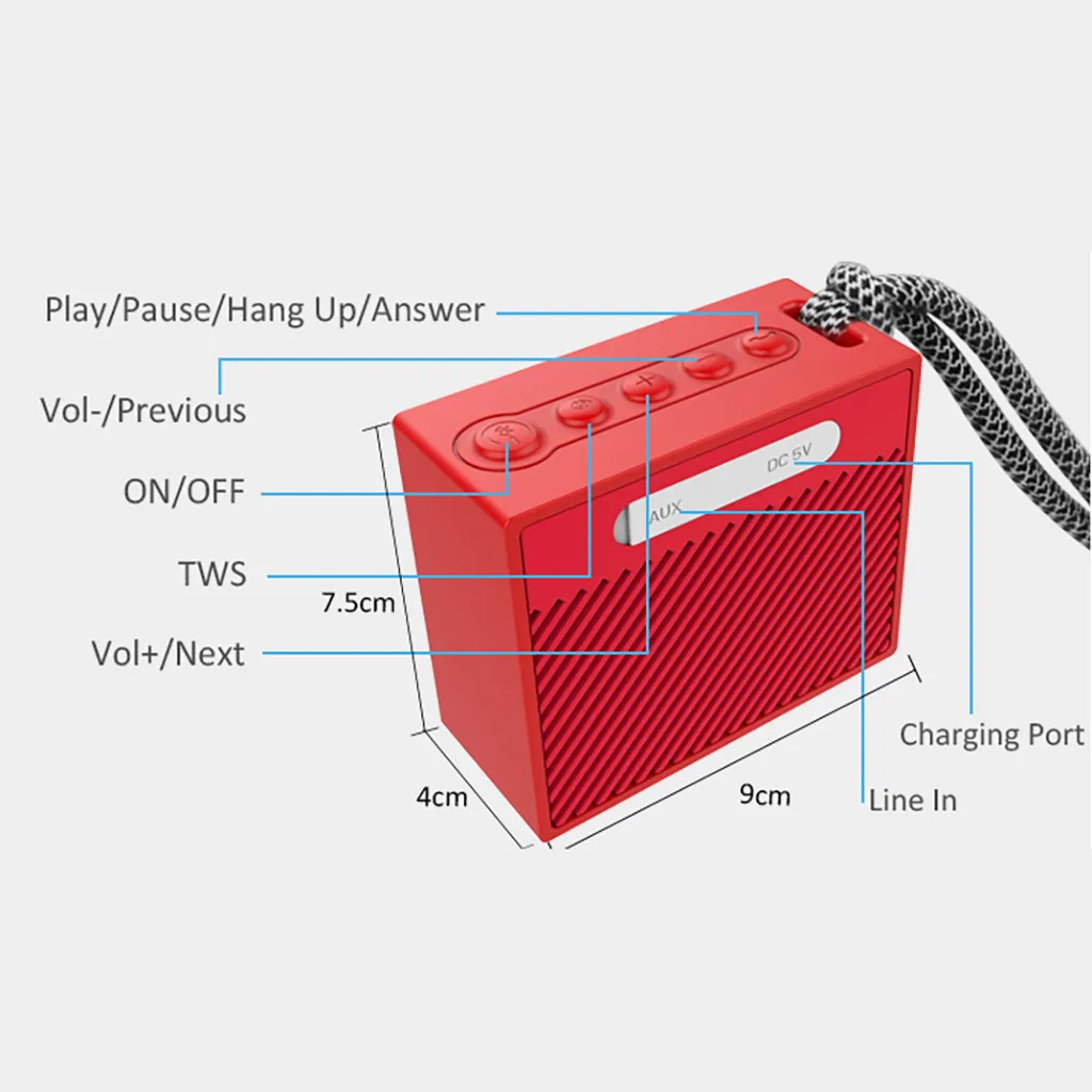 Портативный беспроводной Bluetooth динамик s пара Любовник Водонепроницаемый bluetooth
