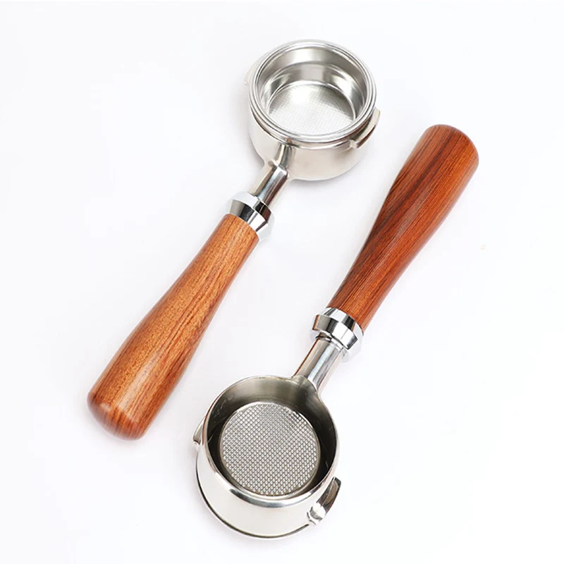 

Coffee Bottomless Portafilter Coffee Machine Wood Handle Filter Coffee Accessories for Welhome KD-310/KD-510 K888
