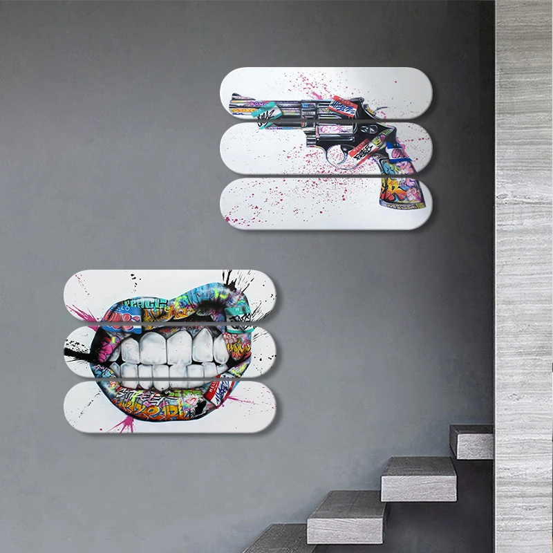 Уличный граффити поп-арт скейтборд художественный декор Настенная роспись