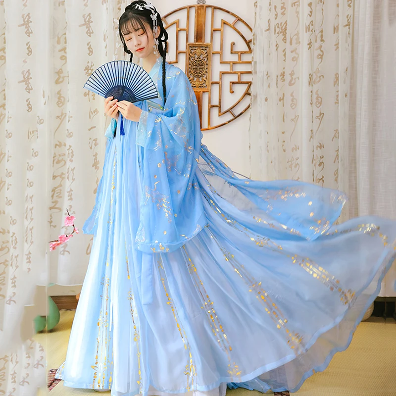 Женское традиционное китайское платье Hanfu красное сказочной принцессы восточные