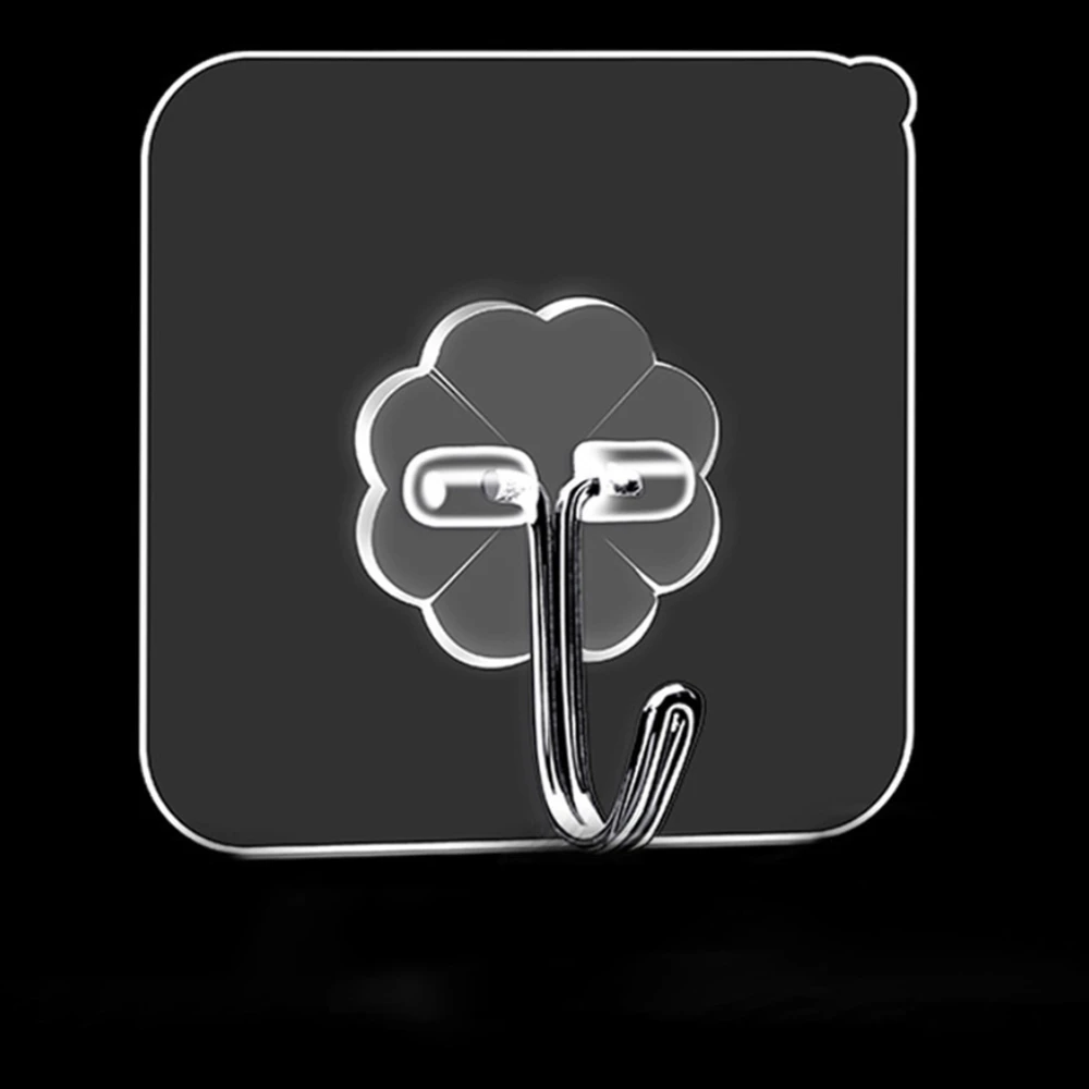 

1/5/10PCS Lots Transparent Hanger Hook Waterproof Oilproof Self Adhesive Bathroom Kitchen Wall Hanging Organizer