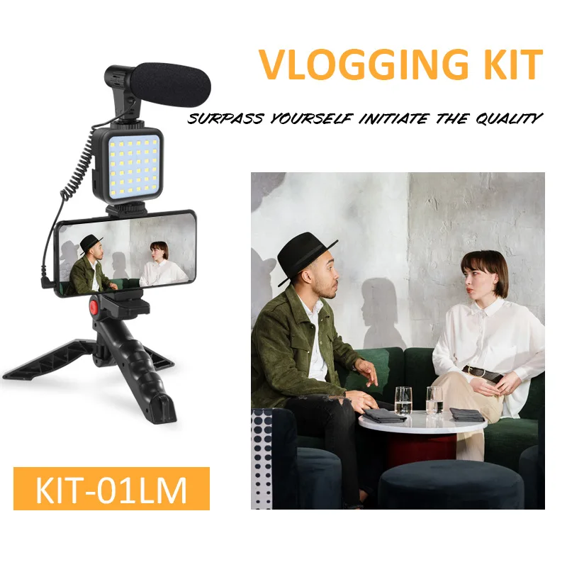 

MAMEN Smartphone Vlogging Kit Video Recording Equipment with Tripod Fill Light Shutter for Camera Phone Youtube Set Vlogger KIT