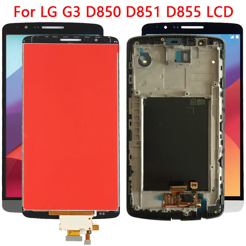 Новый IPS ЖК дисплей для LG G3 сменный дигитайзер с рамкой сенсорного экрана в сборе