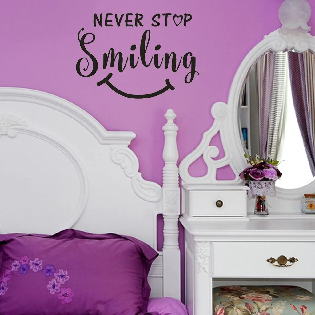 Улыбающиеся ПВХ домашние украшения настенные стикеры дверные наклейки для