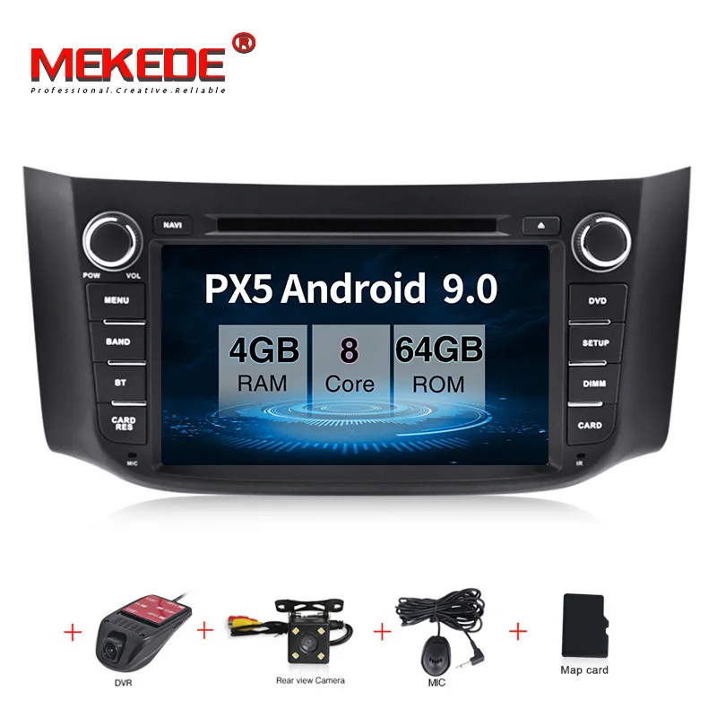 Android 9,0 автомобильный dvd-плеер для Nissan Sylphy B17 Sentra 12 2013 Авто gps navi Стерео Dvr магнитофон - Цвет: 64G dvd camera DVR