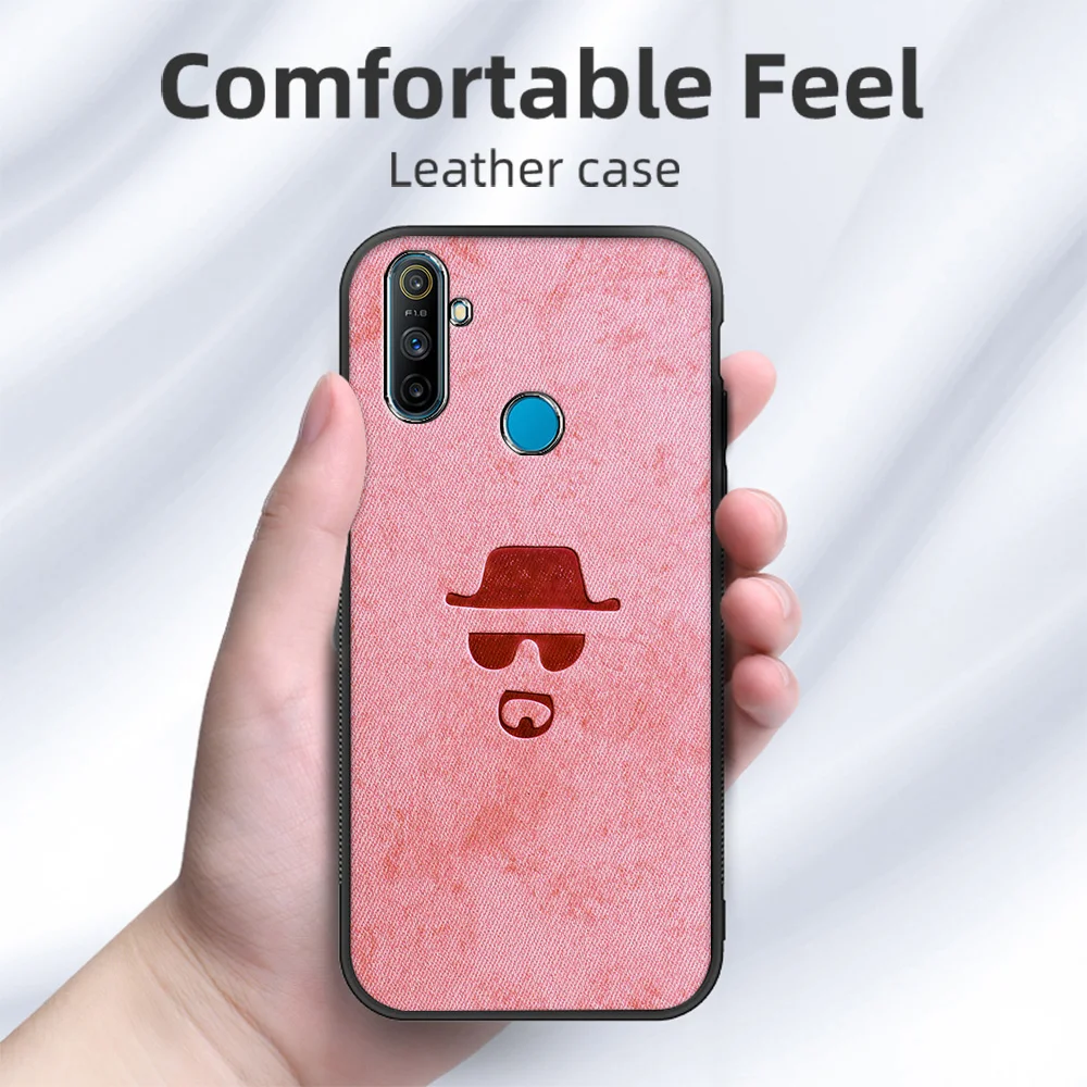 

Hard PC Case For Oppo Reno Z Case Fabric Cloth Back Cover For Oppo R15X K1 R11 Plus R11S R17 Pro R15 Mirror Reno 10X 3 Pro Coque
