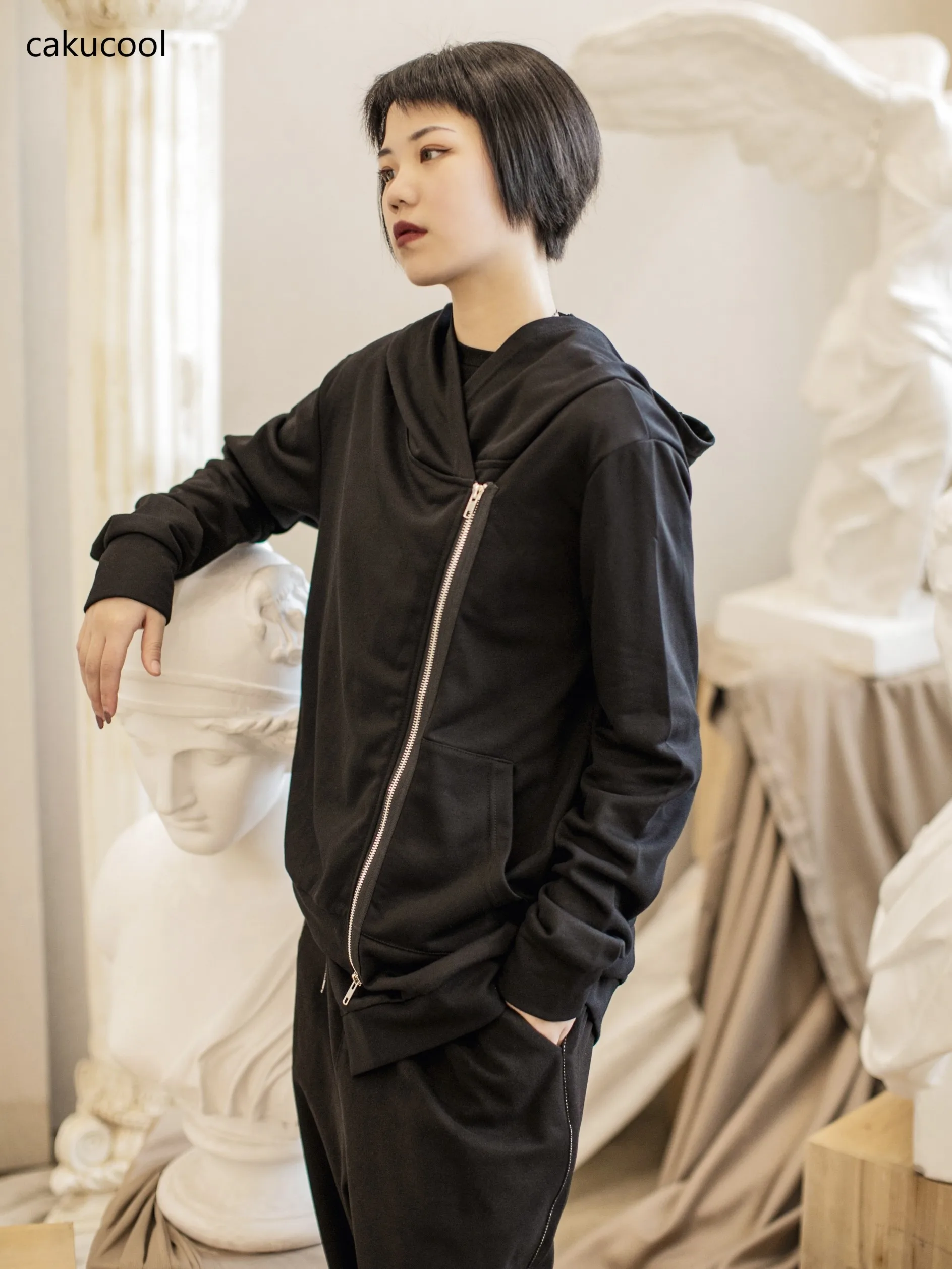 Cakucool 2019 повседневный женский свитер с капюшоном темным ветром необычным
