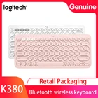 Беспроводная Bluetooth клавиатура Logitech K380, портативная ультратонкая мини беззвучная клавиатура с несколькими устройствами для ПК, ноутбука, планшета, Android, IOS