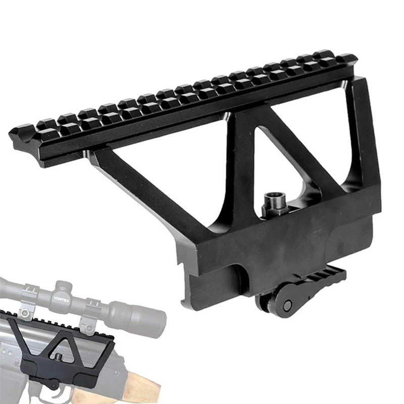 

Red Dot Scope Mount for Standard Side Rail Models 47 74 Tactical CNC Quick Detach Side Rail Red Dot Scope Mount Picatinny for AK