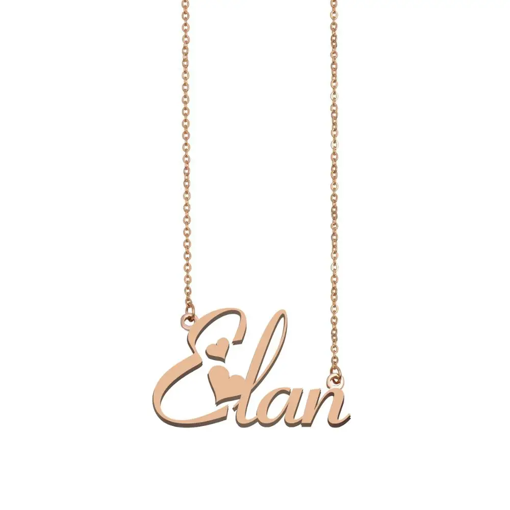 

Elan Name Necklace , Custom Name Necklace for Women Girls Best Friends Birthday Wedding Christmas Mother Days Gift