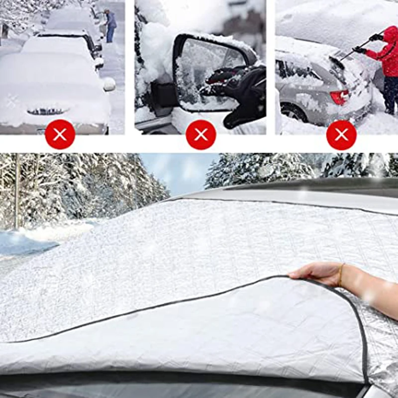 

1 PCS Car Windshield Snow Cover with 4 Layers Protection Windshield Cover for Ice/Snow/Frost Fits Most Cars and SUV