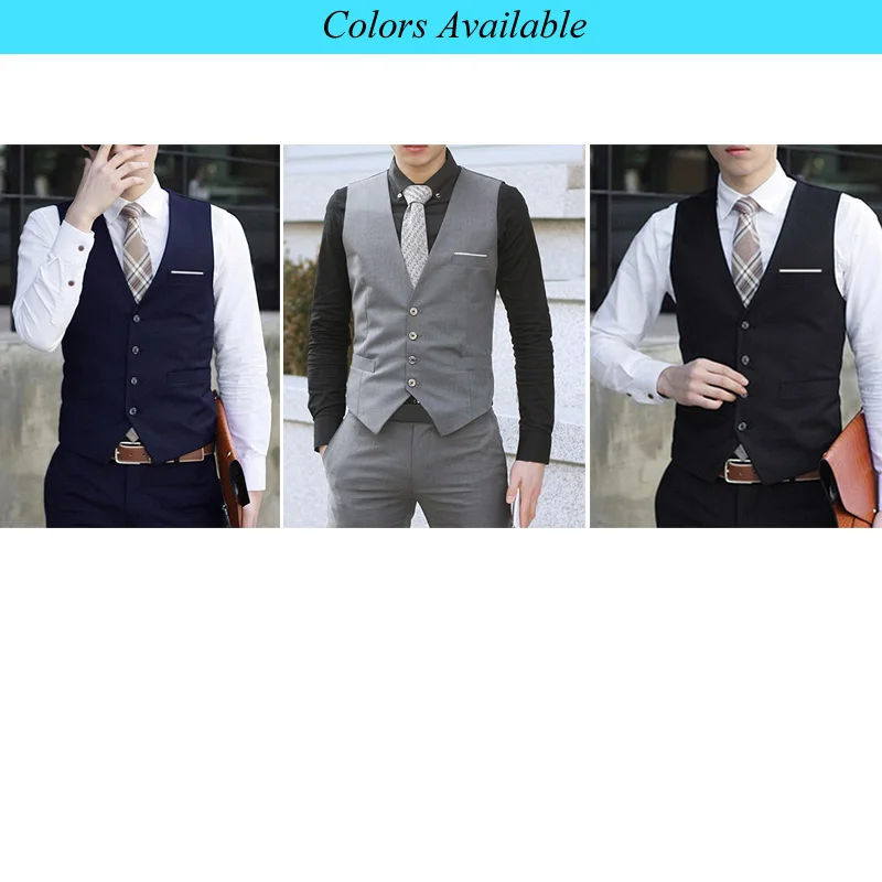 

Plus Size Mens Formal Business Slim Fit Dress Vest Suit Tuxedo Waistcoat Tops