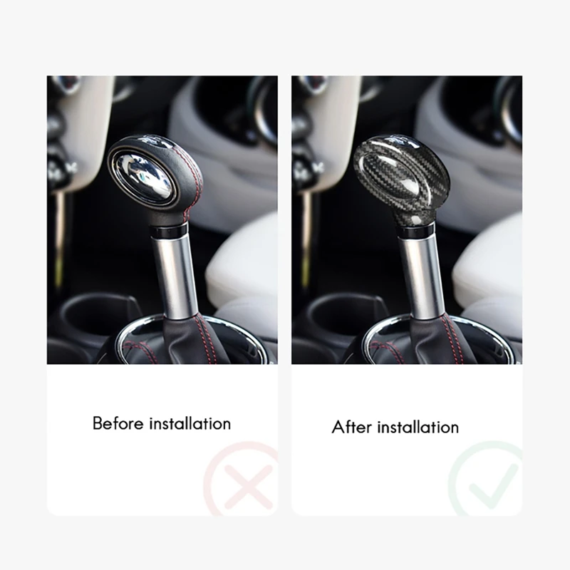 

Carbon Fiber MT Manual Transmission Gear Shift Knob Trim Housing Sticker for Mini Cooper F54 F55 F56 F60 Car Accessories