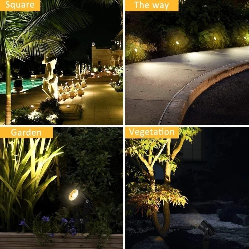 Водонепроницаемые светодиодные уличные светильники COB для ландшафта сада стен