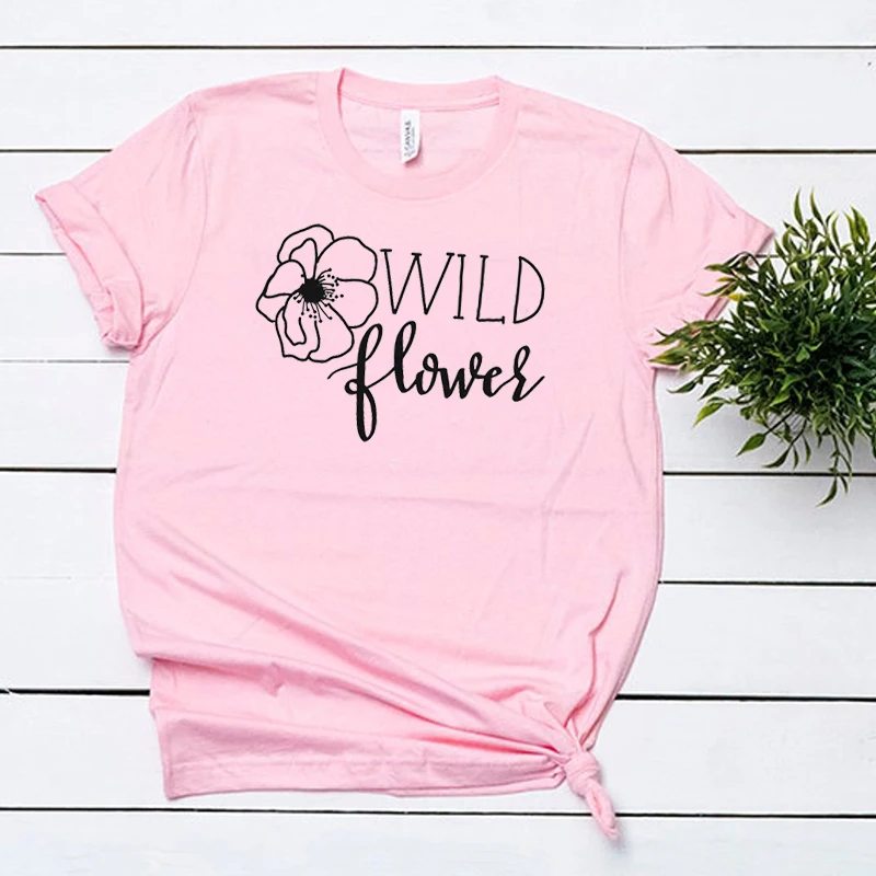 Футболка женская с принтом диких цветов смешная рубашка надписью Save The Bees