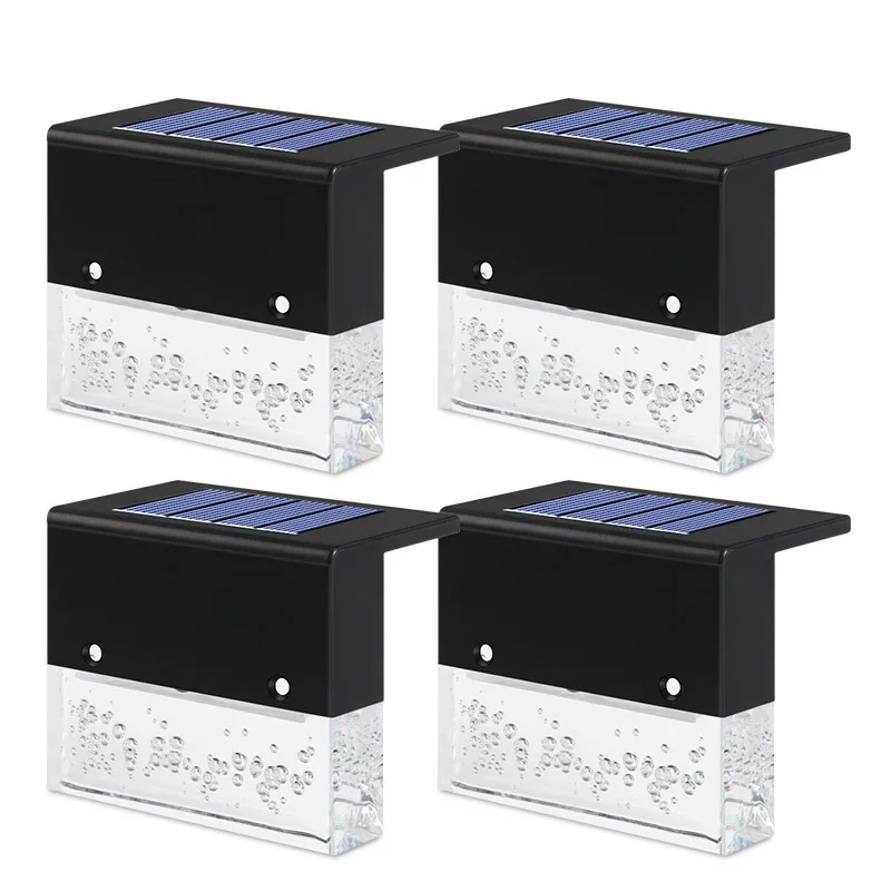 

Outdoor Solar Deck Lights 4 Pieces, Stair Of Solar Light Waterproof Led Solar Lamp For Outdoor, Stair,Fences,Courtyard,