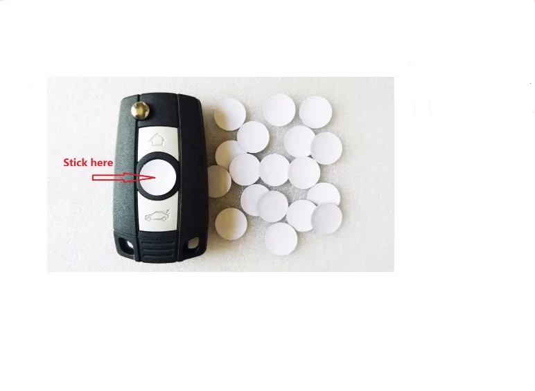 100 шт./лот 14 мм эмблема ключа для флипа Автомобильный ключ алюминиевая наклейка