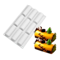 9 holes strip shape silicone 3d cake molds for baking ice moule diy pastry decorating dessert chocolate mould mousse
