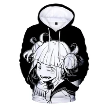 Модные толстовки Kawaii Himiko Toga с 3D принтом для мальчиков и девочек