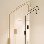 Дизайнерская креативная прикроватная настенная лампа, постмодернистская настенная лампа для спальни для чтения, металлический настенный светильник для скандинавского кабинета для чтения