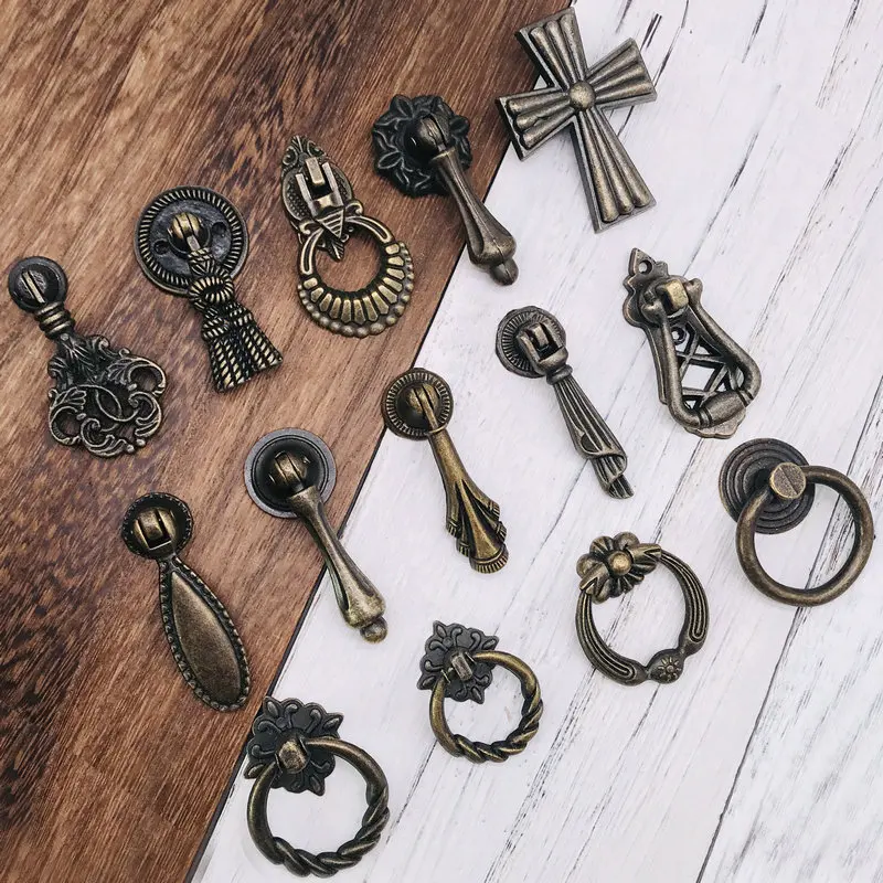 Выдвижной медицинский шкаф Античная бронзовая деревянная коробка чехол сундук