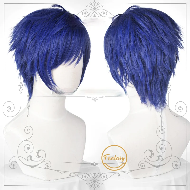 Парик для косплея с аниме звездами фушими юзуру термостойкие длинные темно-синие